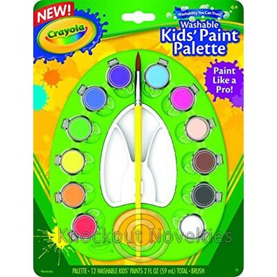 CRAYOLA Kit de Paleta pintura Lav. 12 C. C/ Pincel p/ niños Ref. 0628
